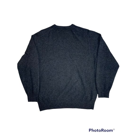 JOS A BANK Size Large Men's 100% Cashmere Sweater Black V-Neck Top - Picture 2 of 4